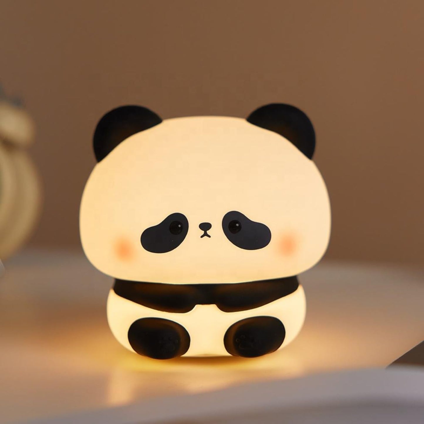 Pair Store Kids Sleeping Panda Touch Silicone Night Lamp – Rechargeable LED Bedside Lamp for Children's Bedroom, Romantic Decor, Valentine Day Gift, Love Gift for Her, Couple Gift